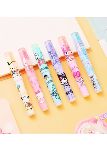 Kuromi Hello Kitty My Melodi Cinnamoroll And Friends Fosforlu Kalem Seti 6'lı