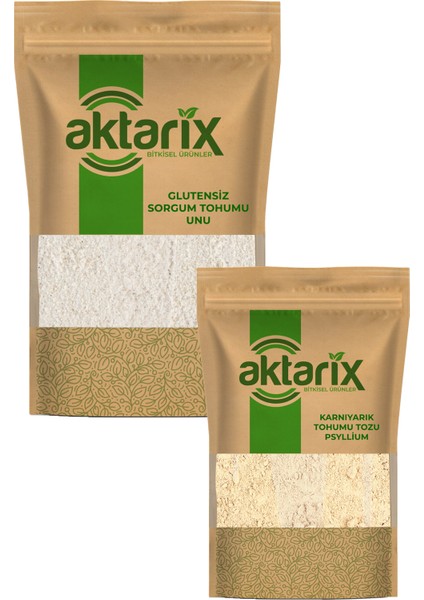 Glutensiz Beyaz Sorgum Ekmeği Seti ( 250 gr Beyaz Sorgum Unu + 25 gr Karnıyarık Tohumu Tozu )