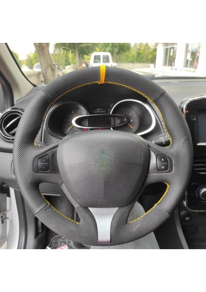 Clio 4 Faz 1 2014-2017 Araca Özel Direksiyon Kılıfı (Makyajlı Kasalara Uyumlu Değildir)