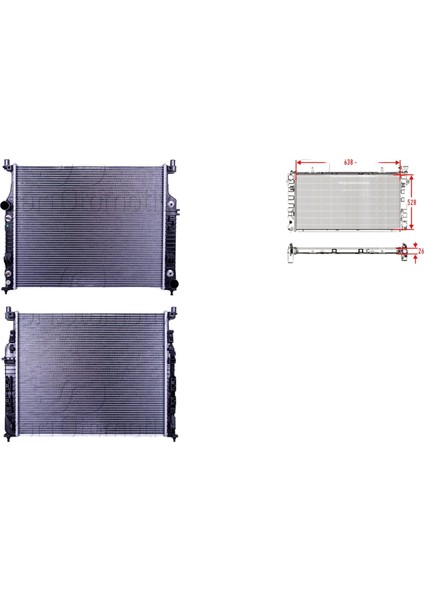 Su Radyatörü Brazing Mt-At – 2515000003 Wisco – Mercedes ML280CDI. ML320CDI 09 ve Sonrası Uyumlu