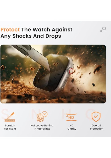 Watch Series 7 8 9 41MM Uyumlu Hayalet Kılıf Kasa ve Ekran Koruycu 360 Tam Koruma fırsatları