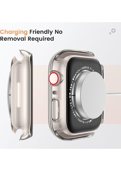 Watch Series 7 8 9 41MM Uyumlu Hayalet Kılıf Kasa ve Ekran Koruycu 360 Tam Koruma indirimleri