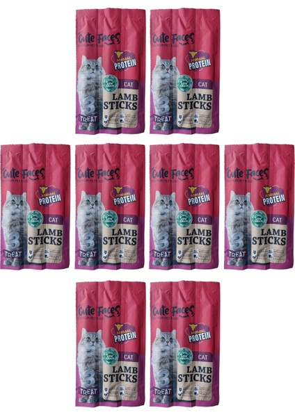 Kuzu Etli 8 Adet 3lü Kedi Stick Lamb Kedi Ödül Çubukları Cat-Sticks