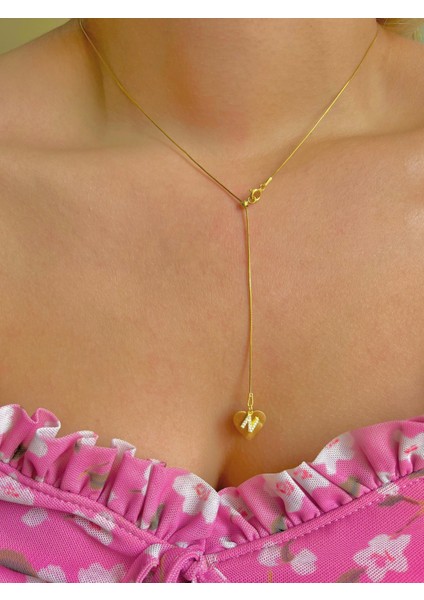 Shop 925 Ayar Gümüş Harfli Kolye (Asansörlü)