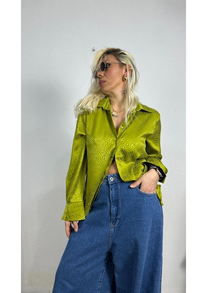 Nunu By Croc Chic Krem Saten Gömlek