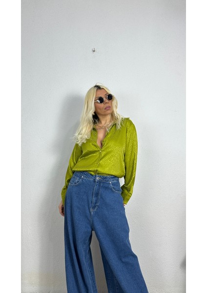 Nunu By Croc Chic Krem Saten Gömlek