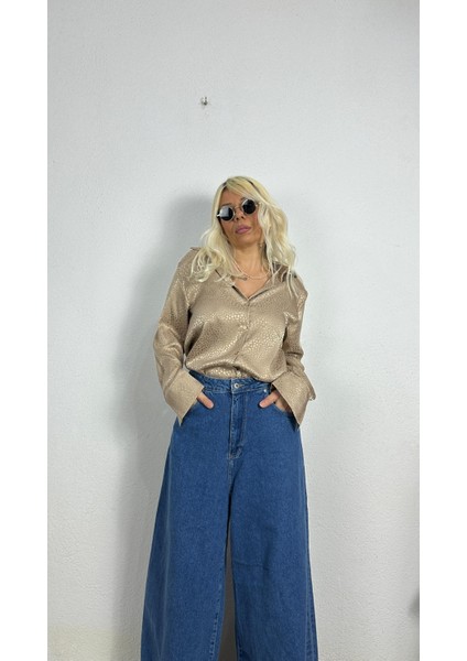 Nunu By Croc Chic Krem Saten Gömlek indirimleri