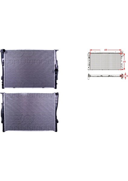 Su Radyatörü Brazing Mt-At 600X458X32 – 7521046 Wisco – Bmw E90. E87 Benzin Uyumlu