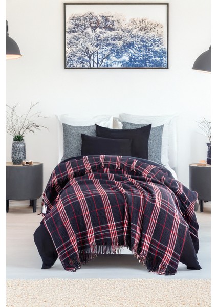 Battaniye Pamuklu Tek Kişilik Warm Soft Lacivert