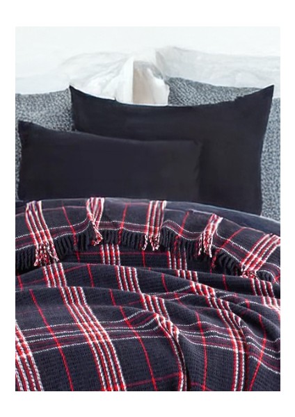 Battaniye Pamuklu Tek Kişilik Warm Soft Lacivert