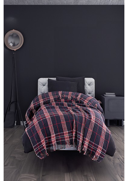 Battaniye Pamuklu Tek Kişilik Warm Soft Lacivert