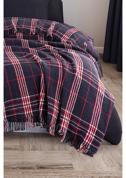 Battaniye Pamuklu Tek Kişilik Warm Soft Lacivert