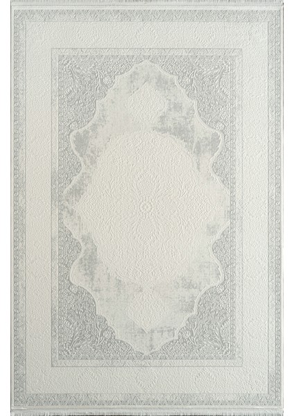 Momento ZV06B Krem Gri Akrilik Yumuşak Dokulu Modern Halı Karademir Home