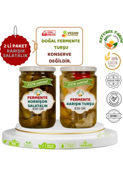 Doğal Fermente 2 Li Salatalık & Karışık Turşu