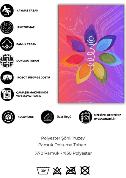 Unalome Sembollü Yoga Temalı Dijital Baskılı Kaymaz Yoga Halısı indirimleri