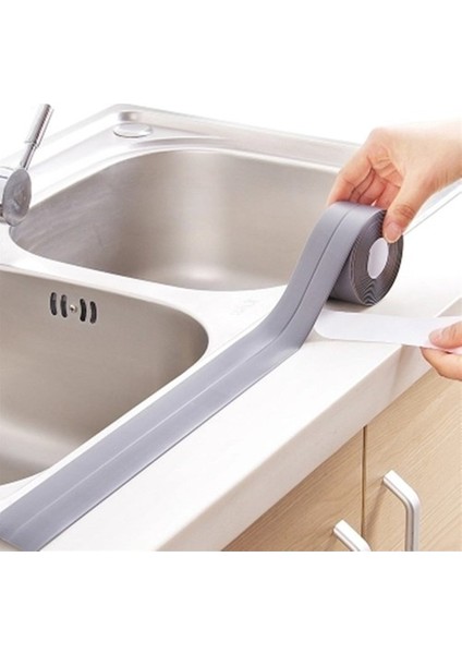 Gri Su Sızdırmaz Bant Lavabo Küvet Kenar Bandı (3.2m)