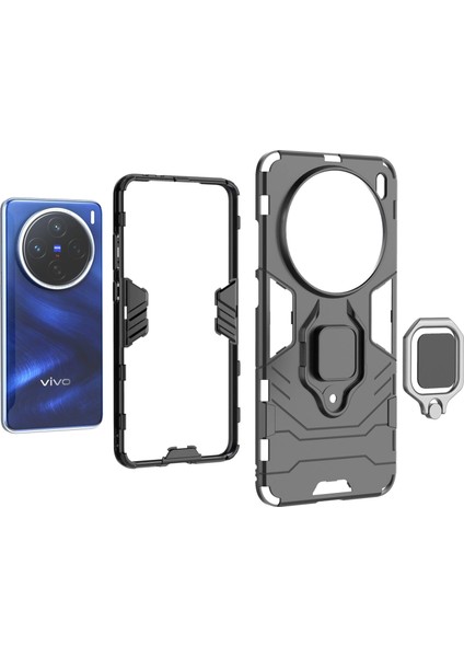 Vivo X200 Darbeye Dayanıklı Telefon Kılıfı ve Yüzük Tutucu (Yurt Dışından) fiyatları