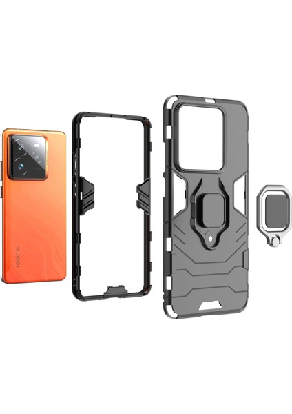 Oppo Realme Gt7 Pro Darbeye Dayanıklı Telefon Kılıfı ve Yüzük Tutucu (Yurt Dışından) modelleri