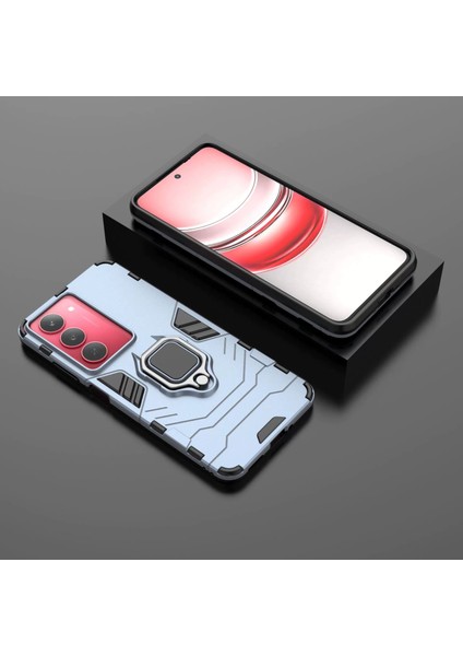 Oppo Realme 7 Pro Darbeye Dayanıklı Telefon Kılıfı ve Yüzük Tutucu (Yurt Dışından)