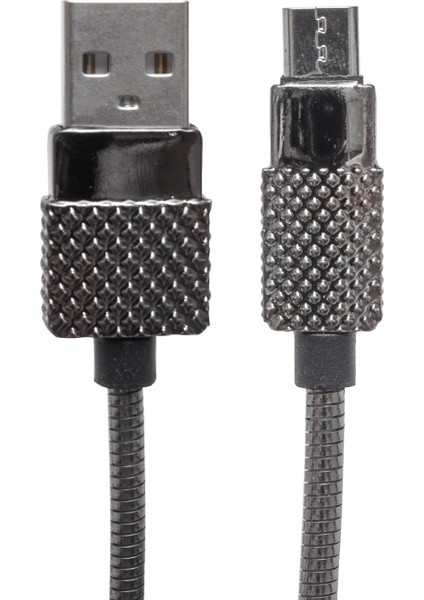 3 Amper Metal Yaylı Mıcro USB Data ve Şarj Kablosu 1 Metre (4832)