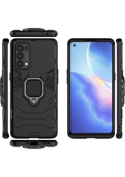 Oppo Reno 2z Darbeye Dayanıklı Telefon Kılıfı ve Yüzük Tutucu (Yurt Dışından)
