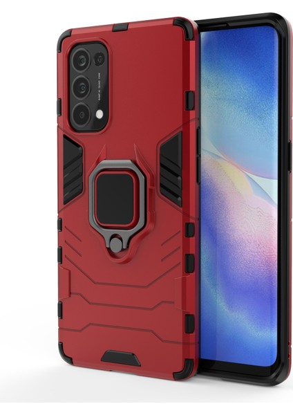 Oppo Reno 4 Pro 5g Darbeye Dayanıklı Telefon Kılıfı ve Yüzük Tutucu (Yurt Dışından)