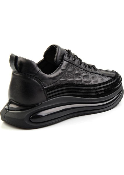 Siyah Hakiki Deri Erkek Sneaker E01347036703 modelleri