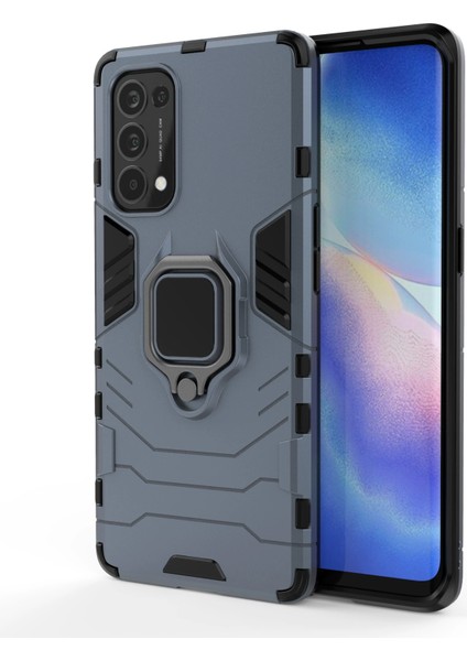 Oppo Reno 4 5g Darbeye Dayanıklı Telefon Kılıfı ve Yüzük Tutucu (Yurt Dışından)