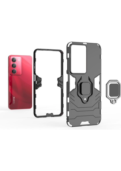 Oppo Realme C21 Darbeye Dayanıklı Telefon Kılıfı ve Yüzük Tutucu (Yurt Dışından) modelleri