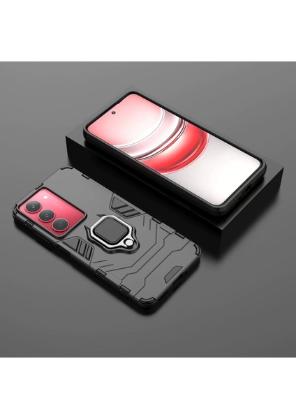 Oppo Realme C31 Darbeye Dayanıklı Telefon Kılıfı ve Yüzük Tutucu (Yurt Dışından)