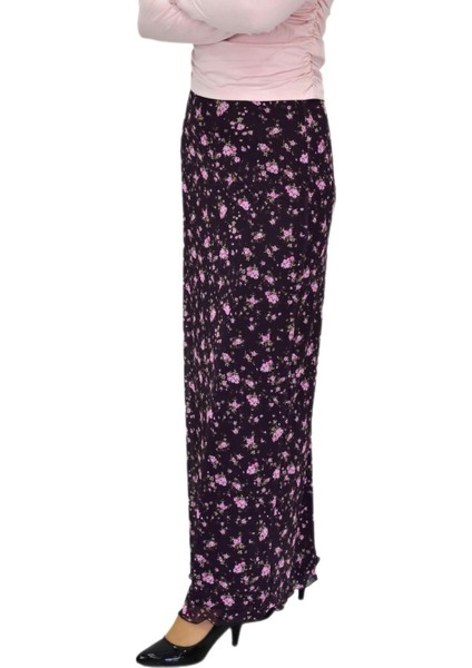 Kadın Çiçekli Lastikli Tül Krep Etek BGL-ST04229 fırsatları