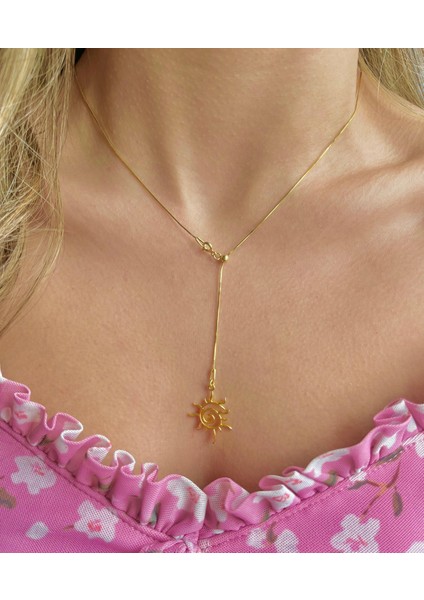 Shop 925 Ayar Gümüş Güneş Kolye