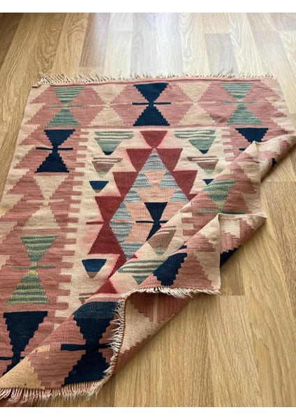 87 x 110 cm Küçük Pembe ve Mavi Türk Kilimi, El Dokuma Vintage Yün Kilim, Bohem Tarzı Benzersiz Ev Hediyesi modelleri