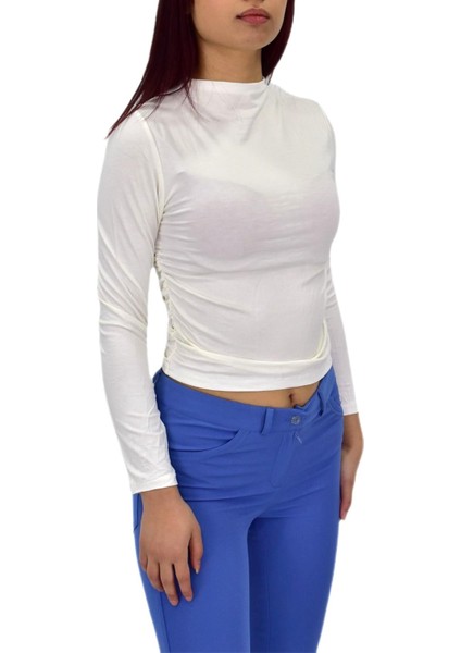 Kadın Lastik Büzgülü Spor Bluz BGL-ST04230 modelleri