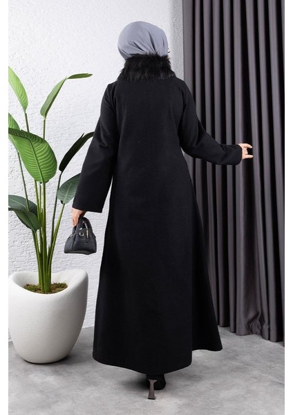 Yakası Kürklü Kaşe Kaban modelleri