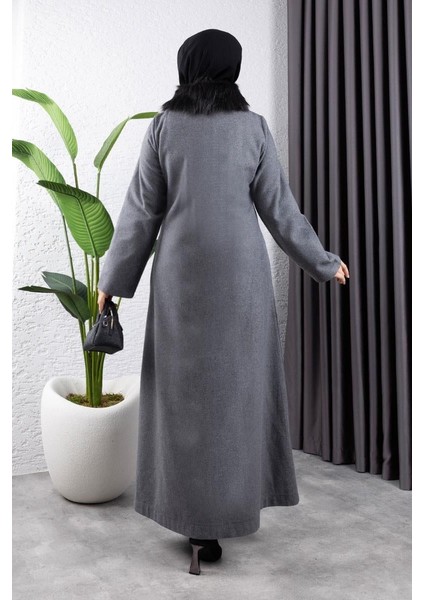 Yakası Kürklü Kaşe Kaban modelleri