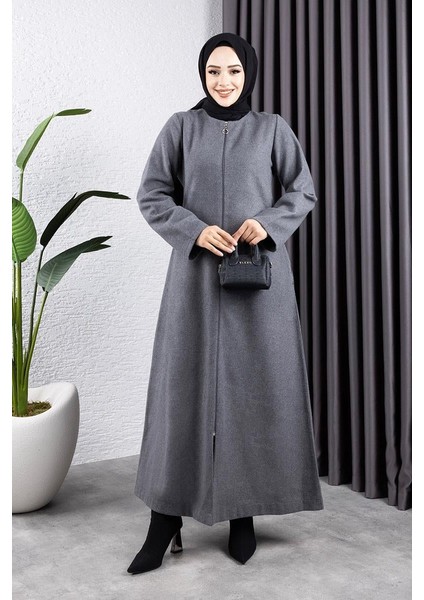 Yakası Kürklü Kaşe Kaban