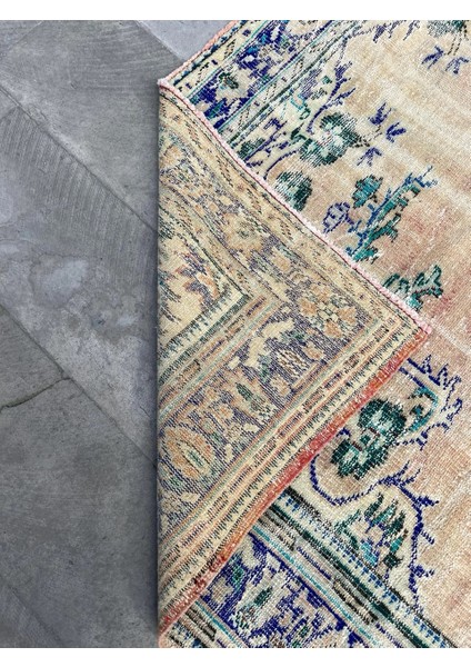 310X222 cm Büyük Mavi ve Yeşil Türk Kilimi, Yumuşak ve Şık Halı, El Dokuma Vintage Halı, Oversize Halı fırsatları