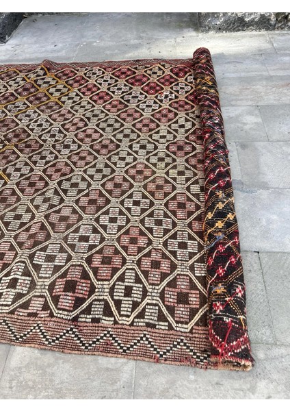 183X250 cm Geometrik Desenli Kilim, El Dokuma Şık Vintage Kilim, Harika Kondisyonlu Halı, Ev Hediyesi modelleri