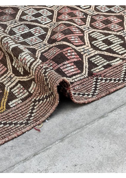 183X250 cm Geometrik Desenli Kilim, El Dokuma Şık Vintage Kilim, Harika Kondisyonlu Halı, Ev Hediyesi indirimleri