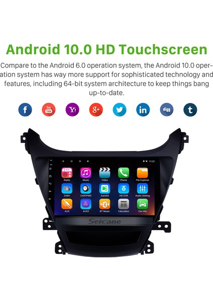 Hyundai Elantra 2014-2016 Android Auto Carplay Navigasyon Multimedya Sistemi fırsatları