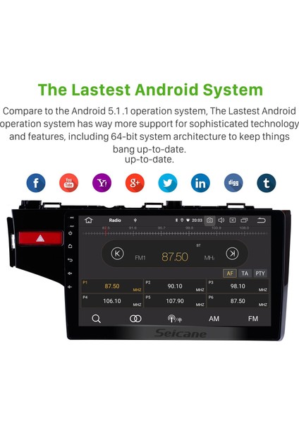 Honda Fıt 2014-2015 Android Auto Carplay Navigasyon Multimedya Sistemi indirimleri