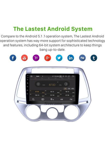 Hyundai I20 2012-2014 Android Auto Carplay Navigasyon Multimedya Sistemi indirimleri