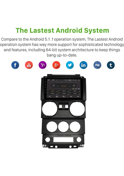 Jeep Wrangler Rubıcon 2 Kapılı 2008-2010 Android Auto Carplay Navigasyon Multimedya Sistemi fırsatları
