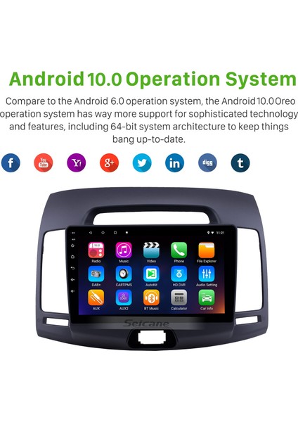 Hyundai Elantra 2007-2011 Android Auto Carplay Navigasyon Multimedya Sistemi fırsatları