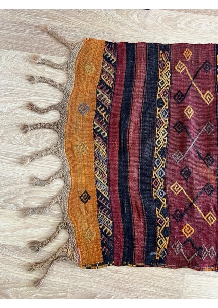 66X377 cm Koyu Renkli Uzun Kilim, El Dokuma Vintage Yün Halı, Geleneksel Anadolu Koridor Halısı, Harika Desenli Yolluk indirimleri
