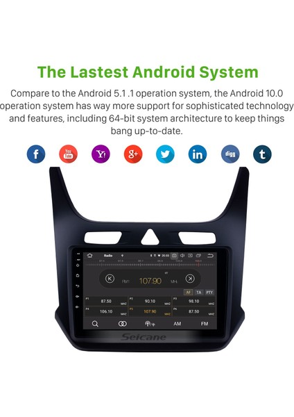 Chevy Chevrolet Cobalt 2016-2018 Android Auto Carplay Navigasyon Multimedya Sistemi indirimleri