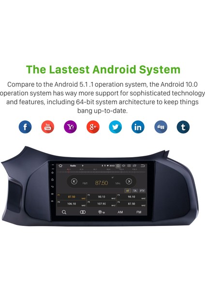 Chevy Chevrolet Onix 2012-2019 Android Auto Carplay Navigasyon Multimedya Sistemi