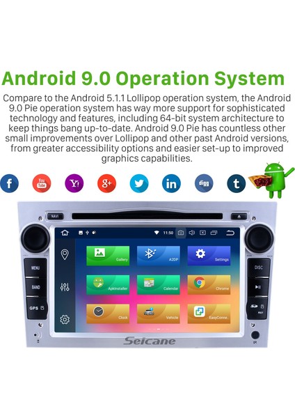 Opel Zafira 2005-2011 Android Auto Carplay Navigasyon Multimedya Sistemi