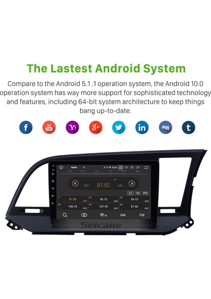 Hyundai Elantra 2015-2016 Android Auto Carplay Navigasyon Multimedya Sistemi indirimleri